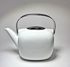 Teiera Rosenthal Studio-Line bianca platino manico girevole made Germany firmata