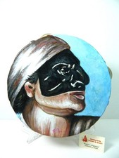 Tamburello Napoletano Dipinto a Mano Cm 14 Pulcinella