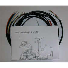 IMPIANTO ELETTRICO BENELLI - MOTOBI SPRITE 125-200-250 + SCHEMA