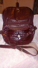 Borsa pelle stampa Cocco tracolla rosso  bordeaux 