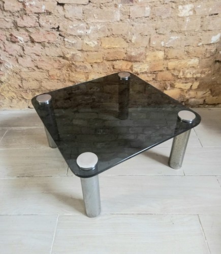 Tavolino anni vetro fume - tavolino,