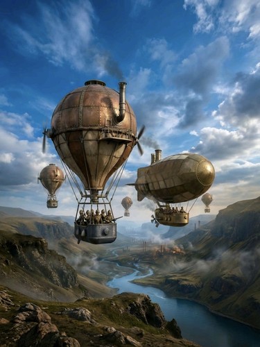 Convoglio militare steampunk - convoglio,
