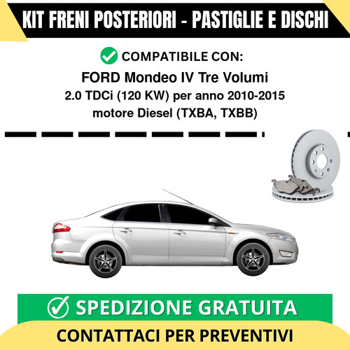 Kit freni posteriori per - kit, ford