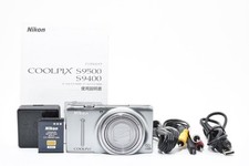 Nikon COOLPIX S9500 fotocamera digitale argento testata con batteria, ecc [ottima]