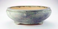 Vaso bonsai artigianale rotondo in gres da 29 CM - Handmade Bonsai Pot