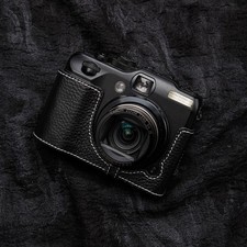 Custodia per Canon PowerShot G12 vintage vera pelle custodia fotocamera mezza avvolgente