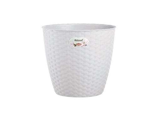 Vaso natural bianco - cm., 19