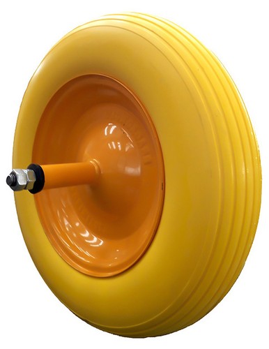 Ruota carriola piena perno - ruota,
