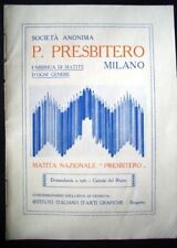 FABBRICA DI MATITE PRESBITERO MILANO pubblicità 1921