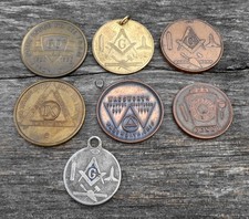 (7) Gettoni Massonici Medaglie