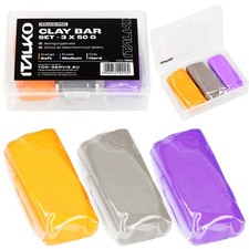 Clay Bar 3x impastatrice per pulizia impastatrice per lucidatura impastatrice per vernice dura, media dura, morbida 150 G