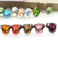 Anello Cocktail Con Cristalli