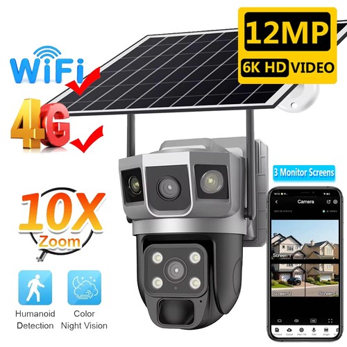 Telecamera solare 12mp cctv - 12mp, 4g