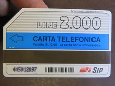 Scheda telefonica lire 2000 - scheda,