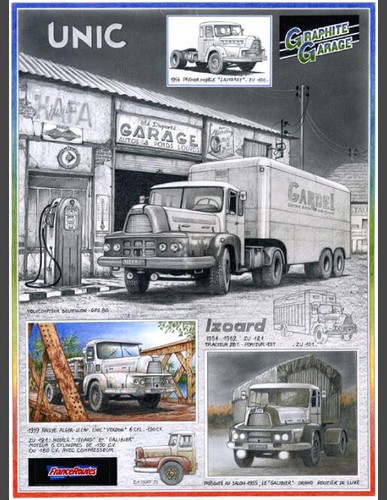 Poster camion rétro unic - camion,