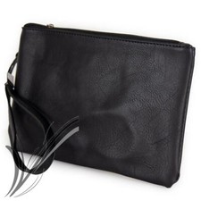 Borsa a mano uomo semplice con maniglia borsello pochette porta documenti nero