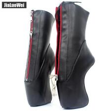 Stivaletti ballerini 7" tacco super alto zoccolo suola senza tacco sexy chiudibili cerniera