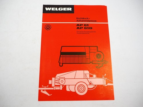 Brochure originale welger - originale,