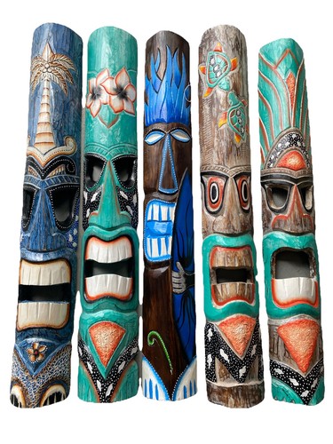 Set maschere tiki - set, 5