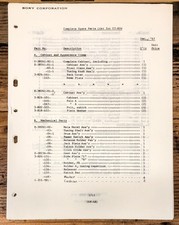 Manuale elenco ricambi