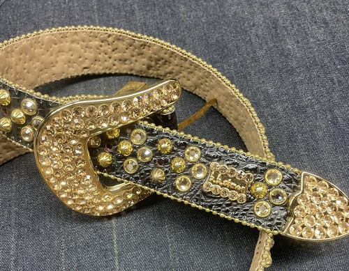 Cintura simon nera oro - nera,