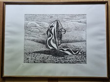 Acquaforte soggetto astratto Giulio Ruffini Villanova di Bagnacavallo Ravenna