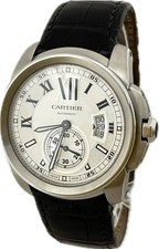 Orologio Cartier Calibre de Cartier W7100037 bianco 42 mm automatico uomo ottimo A4634