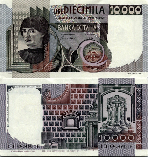 Italy 000 lire 1976 - 10,000, au