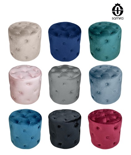 Pouf velluto capitonné - pouf,