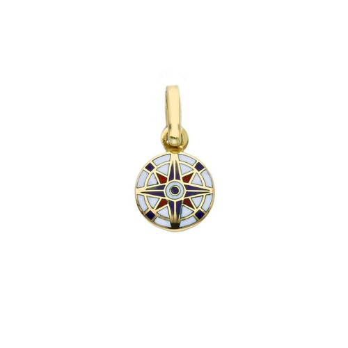 Ciondolo oro giallo 18k rosa - ciondolo,