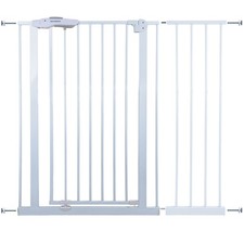 Griglia di protezione per scale bianca per passaggio 105-135 cm altezza 110 cm