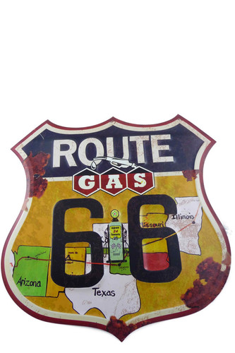 Targa latta route 66 - in, "route