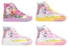 LELLI KELLY P/E UNICORN MID scarpe bambina sneakers tessuto zip lacci paillettes
