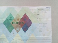 ROLEX Garanzia Warranty Paper Booklet Submariner Ghiera Verde 16610LV / F