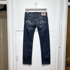 Jeans Evisu blu slim cotone