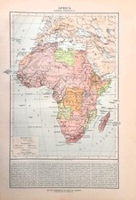 Carta geografica antica AFRICA