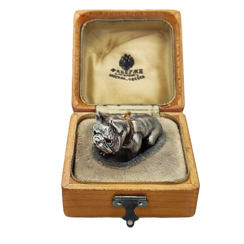 Statuina bulldog argento - bulldog, in