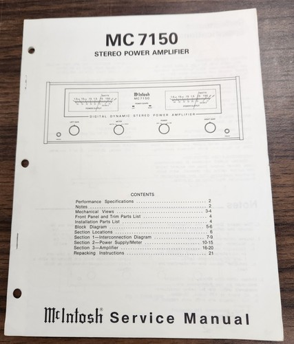 Mcintosh mc7150 amplificatore - mcintosh,