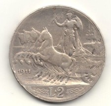 ITALIA 1911 -46- R2 MB+ 2 Lire