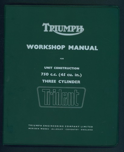 Triumph trident t150 manuale - trident,