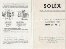 SOLEX CARBURATORE  TIPO 32 PBIC LANCIA APPIA ALFA ROMEO FIAT 850