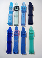 CINTURINO IN PVC  X SWATCH ATTACCO 17 MM. TONALITÀ BLU