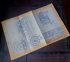 MOTORE  RUGGERINI CRD 95 DIESEL DISEGNO TECNICO DIAGRAM MOTOREN ENGINE 1965