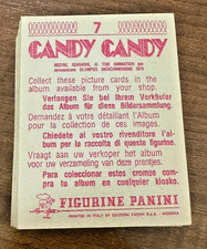 MANCOLISTA FIGURINE PANINI CANDY CANDY 2° SERIE 1981 ORIGINALI RETRO ROSA NUOVE