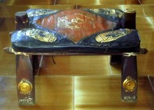 SELLA EGIZIANA DA CAMMELLO SGABELLO VINTAGE POGGIAPIEDI. 