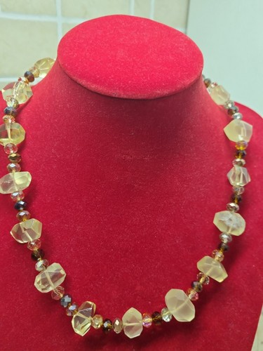 Collana quarzo citrino - in, con