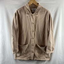 Giacca Shacket Pull And Bear Denim Chore taglia M beige media con bottoni