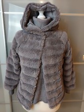 Eco Pelliccia Corta King Kong Grigia Tg M Con Cappuccio 