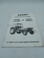 Manuale Uso Manutenzione Trattori Fendt F275GT-F275GTF-F255GT-F255GTF Epoca 