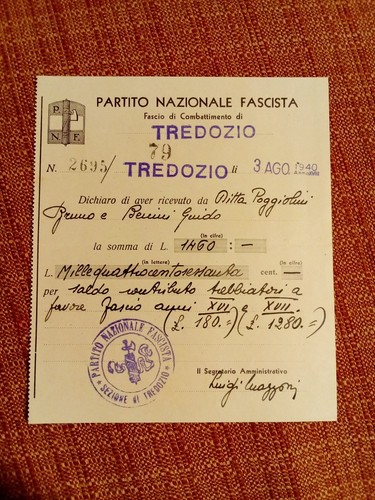 Partito nazionale fascista - nazionale, /